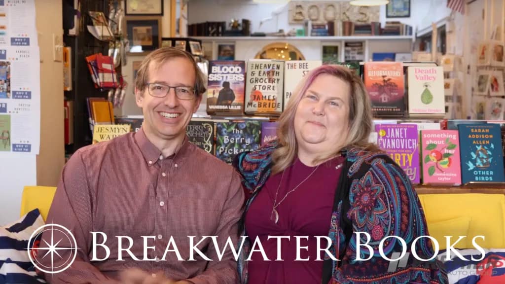 Breakwater Books Guilford Couple on couch in Breakwater Books